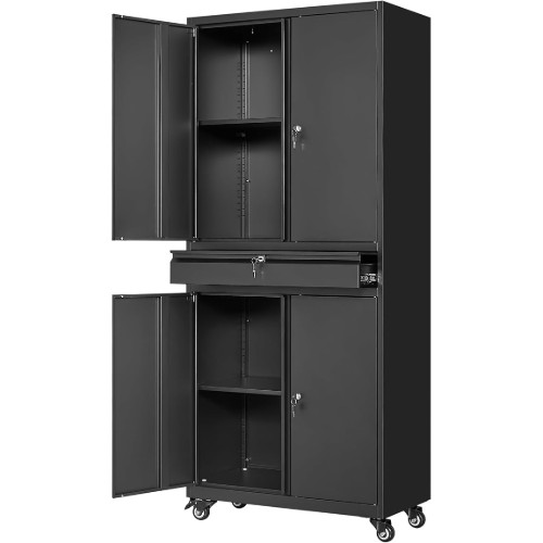 Yizosh-Metal-Garage-Storage-Cabinet-with-Locking-Doors-and-Adjustable-Shelves